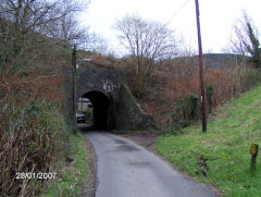 Halls Road railway bridge, York Place, Cwmcarn, January 2007